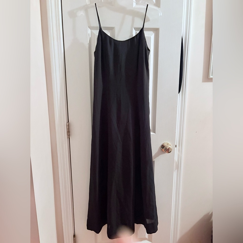 Elegant Black Spaghetti Strap Dress